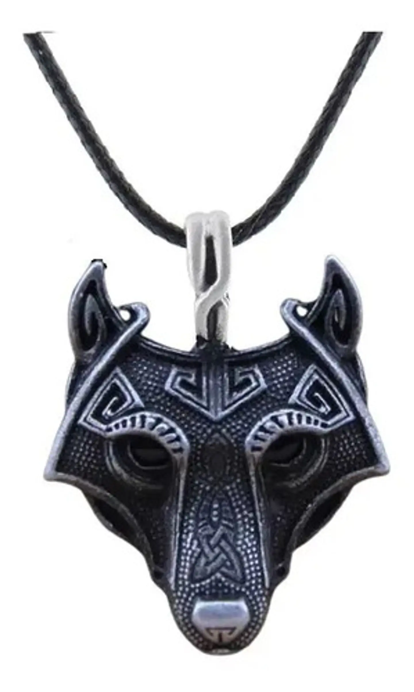 Collar Colgante Lobo Vikingo Nórdico Celta Para Hombre Mujer 7