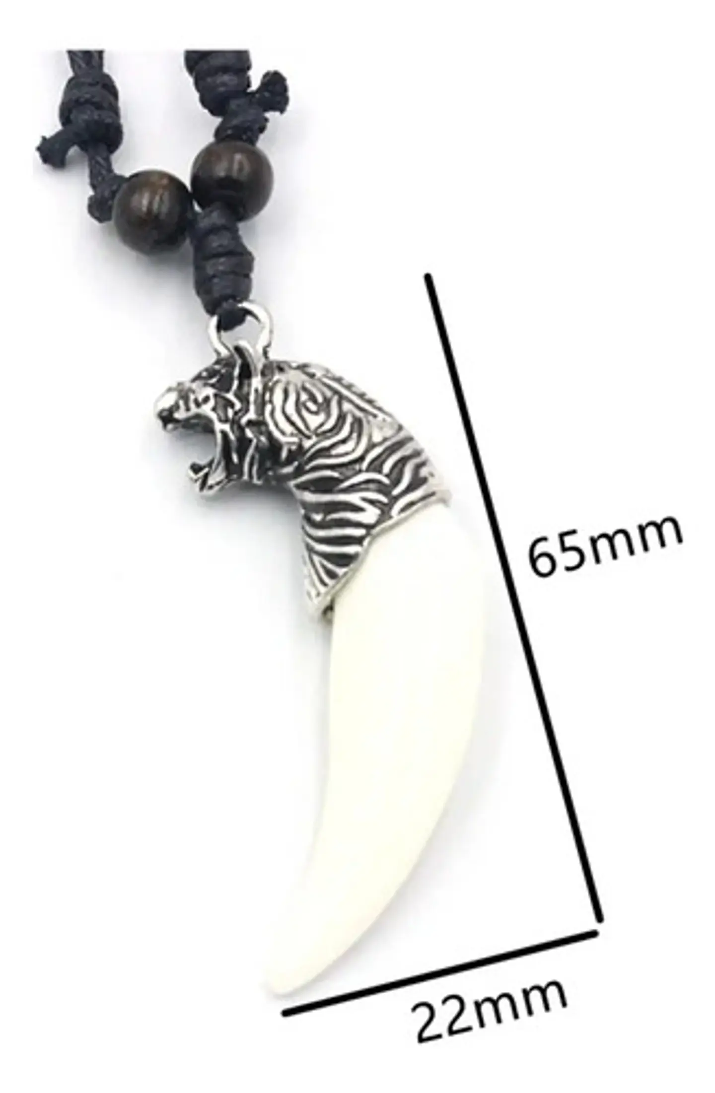 Collar Colgante Colmillo Diente Tigre Para Hombre Y Mujer 5