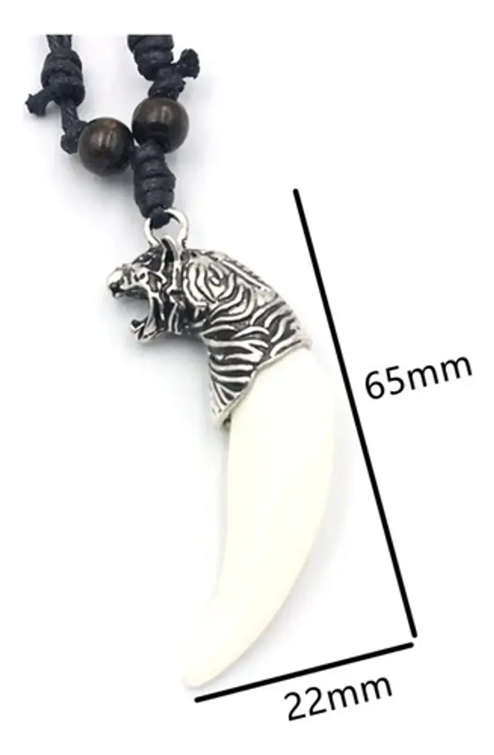 Collar Colgante Colmillo Diente Tigre Para Hombre Y Mujer 5