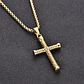 Collar Color Plata Acero Inoxidable Nudo Cruz Militar Hombre - Miniatura 2