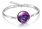 Set Collar Pulsera Aretes Galaxia Nebulosa Media Luna Mujer - Miniatura 4