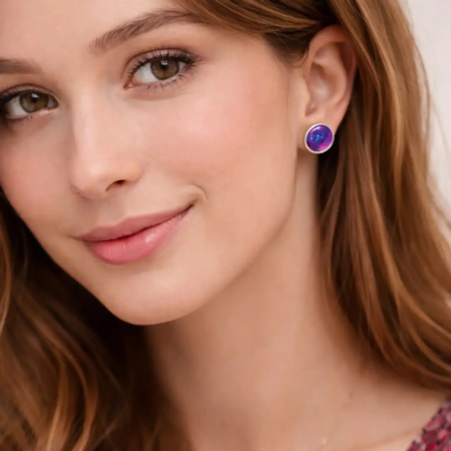Set Collar Pulsera Aretes Galaxia Nebulosa Media Luna Mujer 7