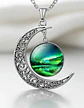 Set Collar Pulsera Aretes Galaxia Nebulosa Media Luna Mujer - Miniatura 29