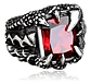 Anillo Acero Inoxidable Piedra Dragón Biker Punk Para Hombre - Miniatura 1
