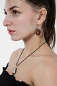 Collar Piedra Natural Amonita Concha Fósil Caracol Hombre - Miniatura 7