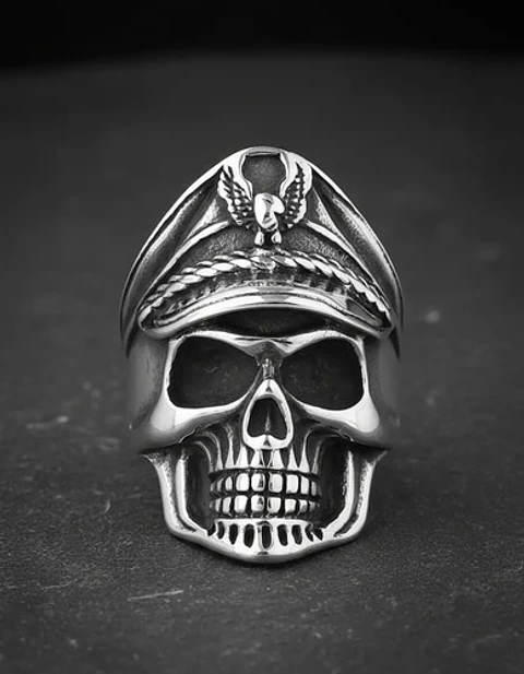 Anillo Cráneo Calavera Skull Gótico Acero Inoxidable Hombre