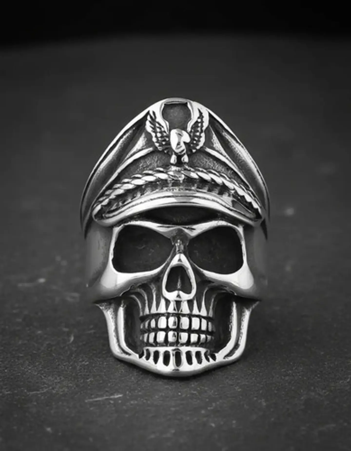 Anillo Cráneo Calavera Skull Gótico Acero Inoxidable Hombre 2