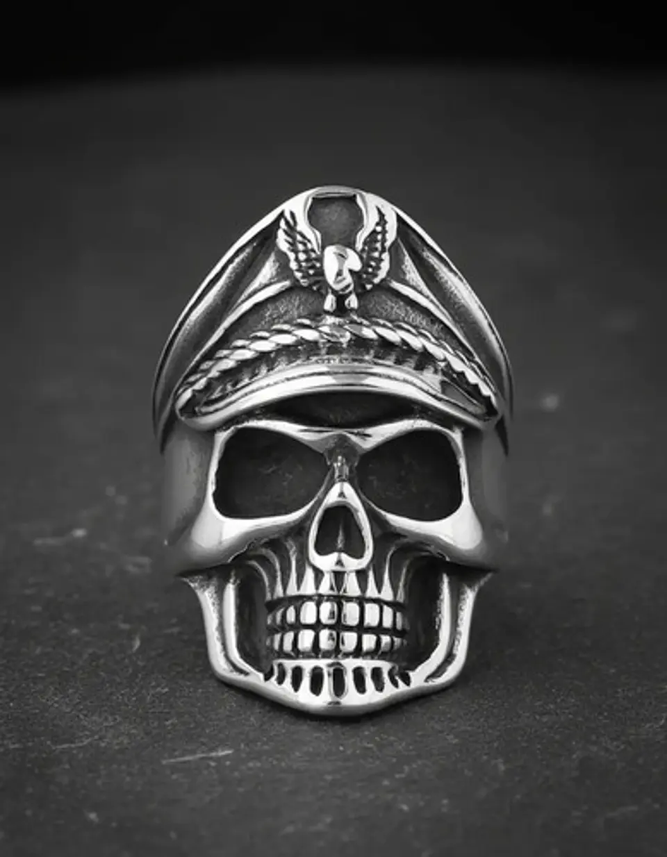 Anillo Cráneo Calavera Skull Gótico Acero Inoxidable Hombre 2