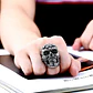 Anillo Cráneo Calavera Skull Gótico Acero Inoxidable Hombre - Miniatura 11