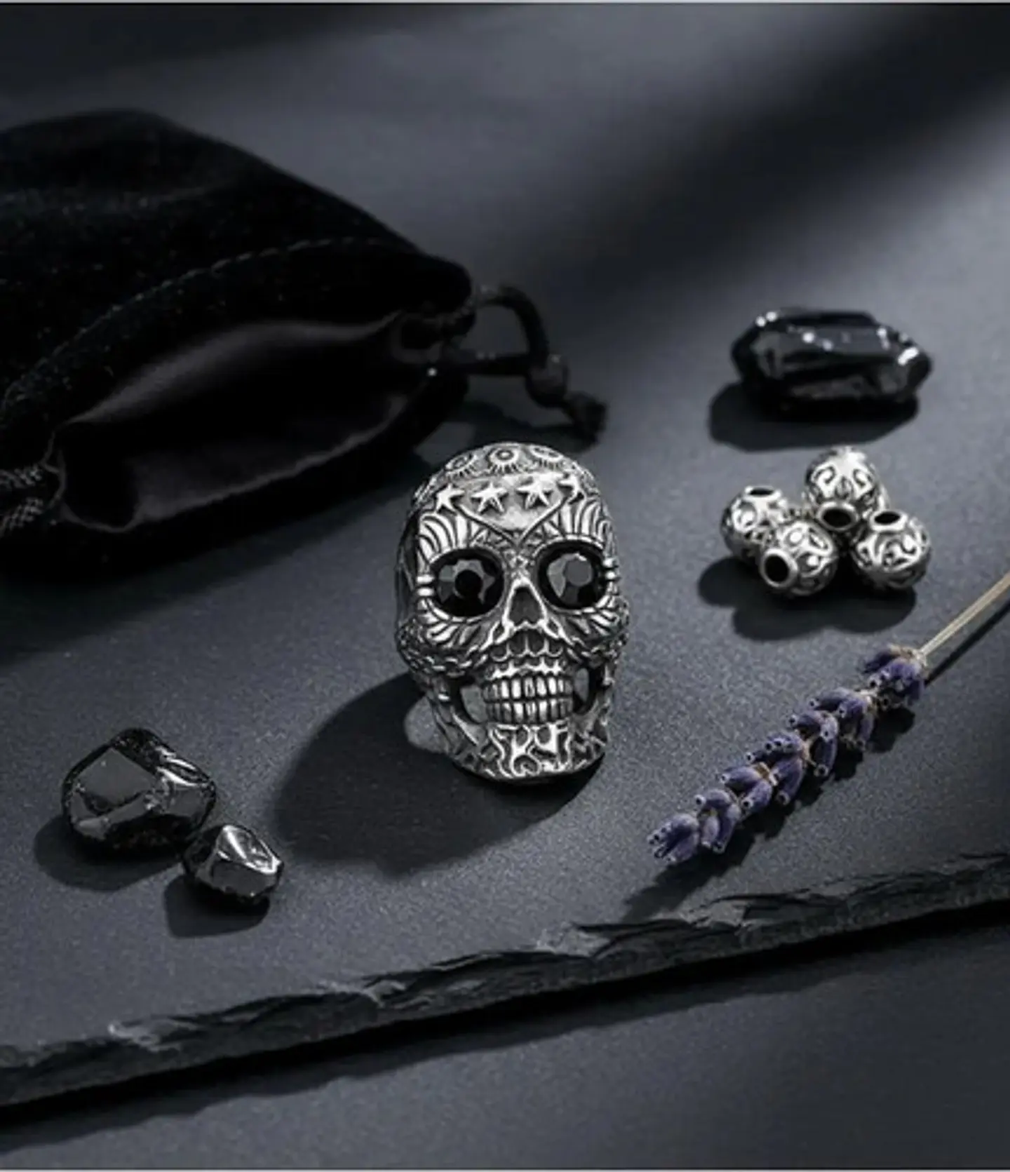 Anillo Cráneo Calavera Skull Gótico Acero Inoxidable Hombre 15