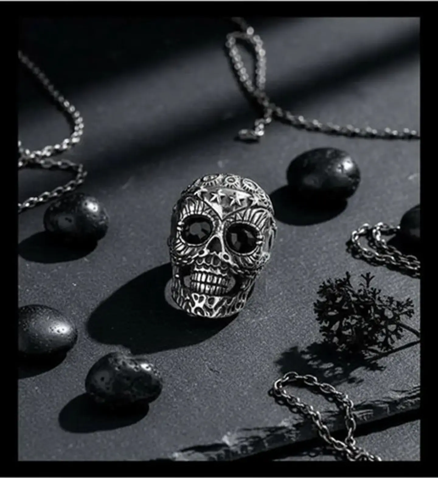 Anillo Cráneo Calavera Skull Gótico Acero Inoxidable Hombre 16