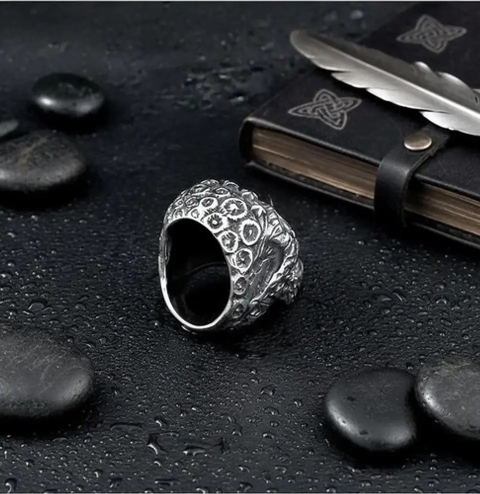 Anillo Cráneo Calavera Skull Gótico Acero Inoxidable Hombre 17