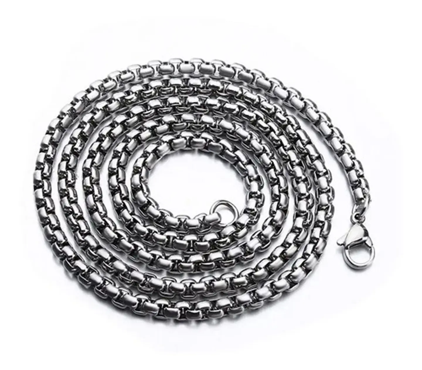 Collar Acero Inoxidable Color Plata Pescado Esqueleto Hombre 3