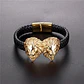 Pulsera Brazalete Acero Inoxidable Lobo Vikingo León Hombre - Miniatura 4