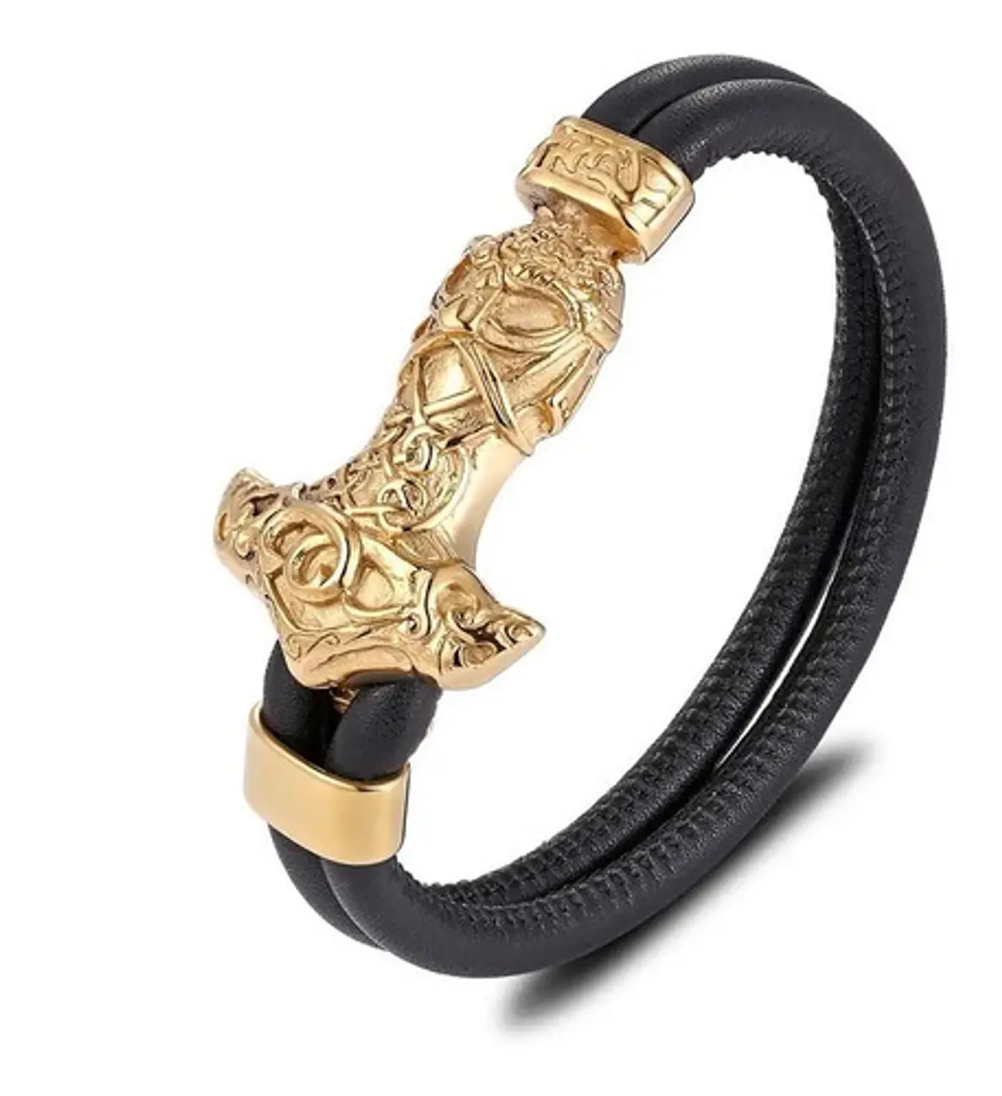 Pulsera Brazalete Acero Inoxidable Lobo Vikingo León Hombre 6