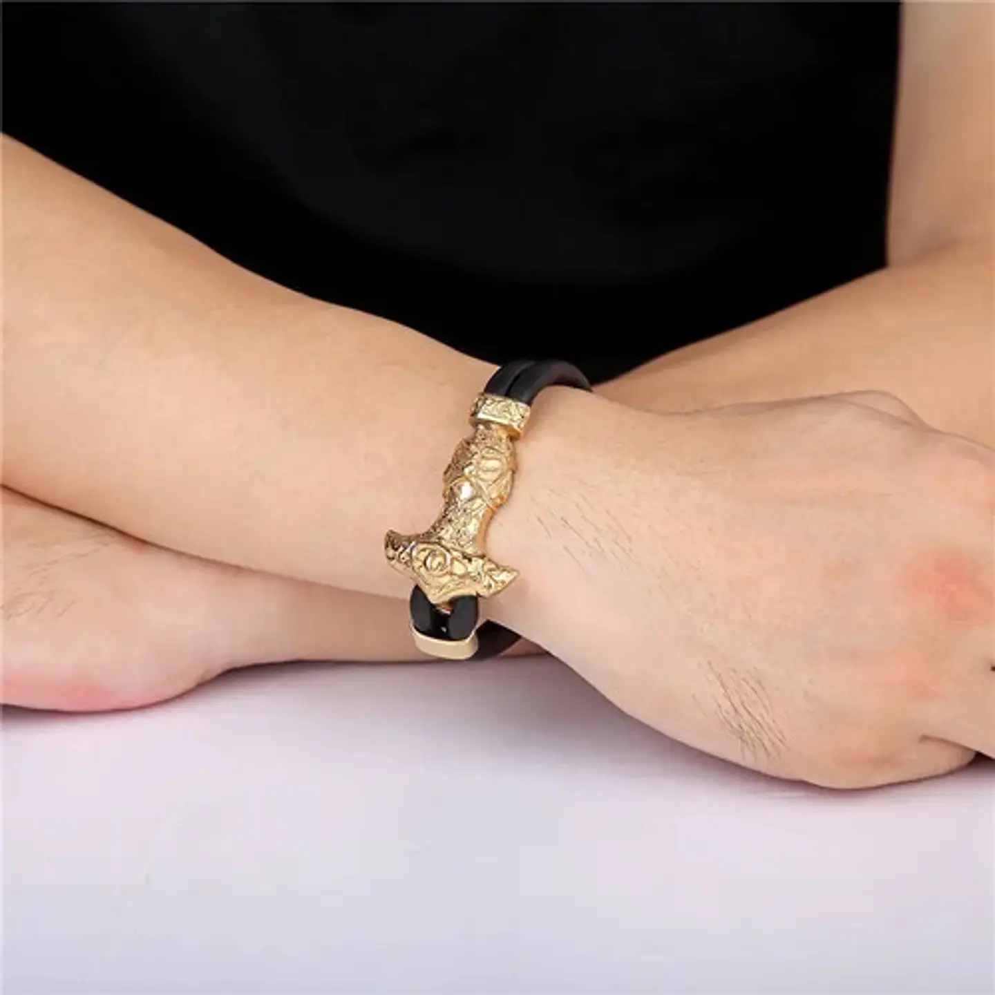 Pulsera Brazalete Acero Inoxidable Lobo Vikingo León Hombre 7