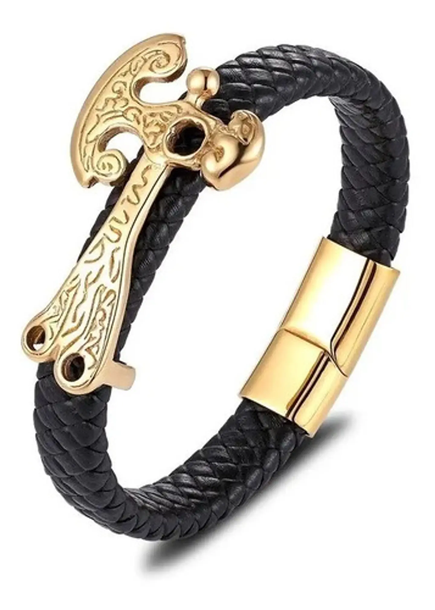 Pulsera Brazalete Acero Inoxidable Lobo Vikingo León Hombre 11