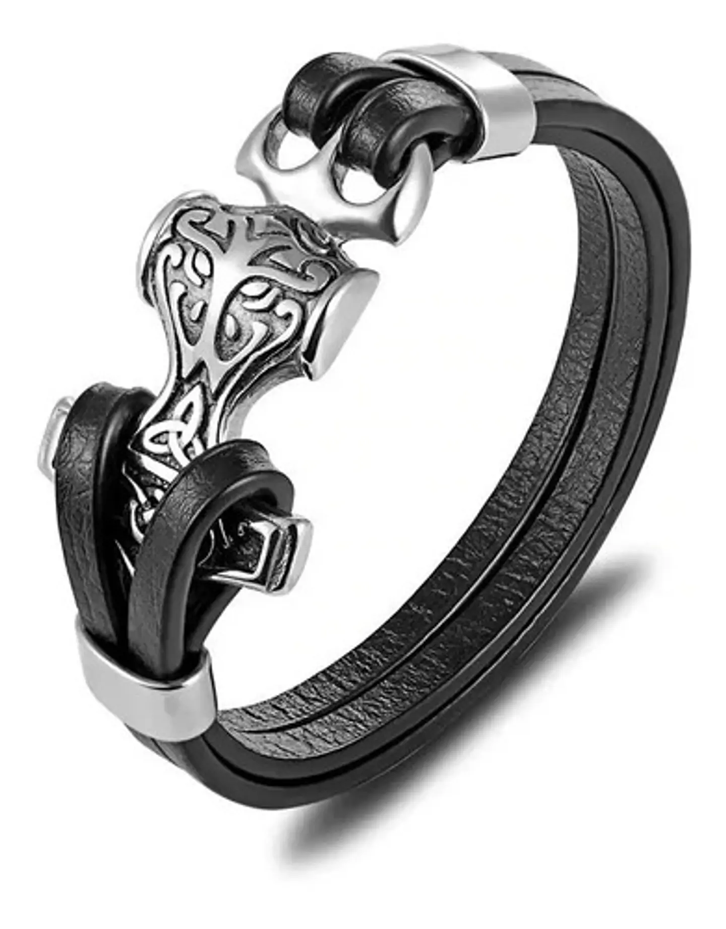 Pulsera Brazalete Acero Inoxidable Lobo Vikingo León Hombre 13