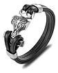 Pulsera Brazalete Acero Inoxidable Lobo Vikingo León Hombre - Miniatura 13