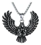 Collar Color Plata Acero Inoxidable Águila Biker Para Hombre - Miniatura 1