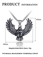 Collar Color Plata Acero Inoxidable Águila Biker Para Hombre - Miniatura 2