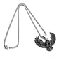 Collar Color Plata Acero Inoxidable Águila Biker Para Hombre - Miniatura 3