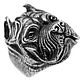 Anillo Acero Inoxidable Pitbull Perro Color Plata Hombre - Miniatura 2