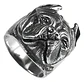 Anillo Acero Inoxidable Pitbull Perro Color Plata Hombre - Miniatura 3