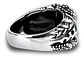 Anillo Acero Inoxidable Piedra Negr Dragón Biker Punk Hombre - Miniatura 4