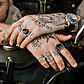 Anillo Acero Inoxidable Piedra Negr Dragón Biker Punk Hombre - Miniatura 5