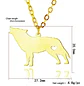 Collar Lobo Nórdico Corazón Acero Inoxidable Hombre Y Mujer - Miniatura 2