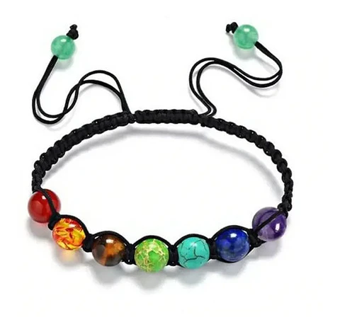 Pulsera Manilla Ajustable Piedras Turquesa Mujer Y Hombre