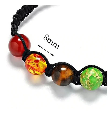 Pulsera Manilla Ajustable Piedras Turquesa Mujer Y Hombre