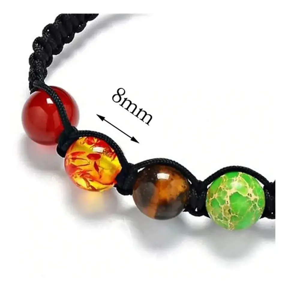 Pulsera Manilla Ajustable Piedras Turquesa Mujer Y Hombre 2