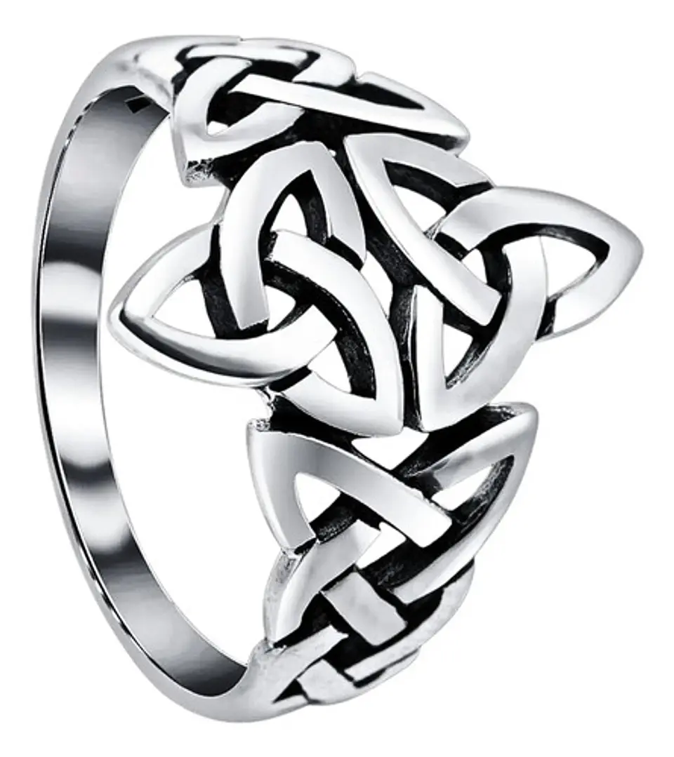 Anillo Color Plata Vikingo Acero Inoxidable Hombre Mujer 1