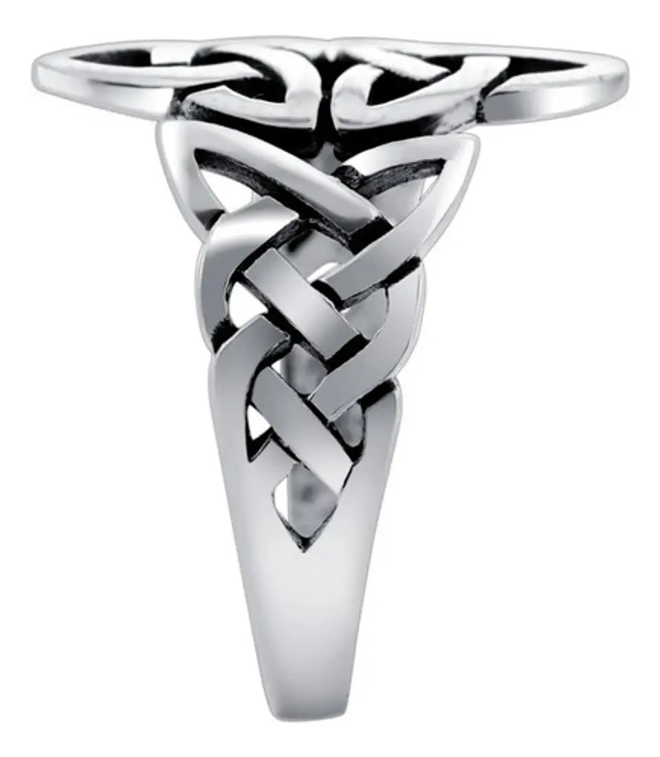 Anillo Color Plata Vikingo Acero Inoxidable Hombre Mujer 2
