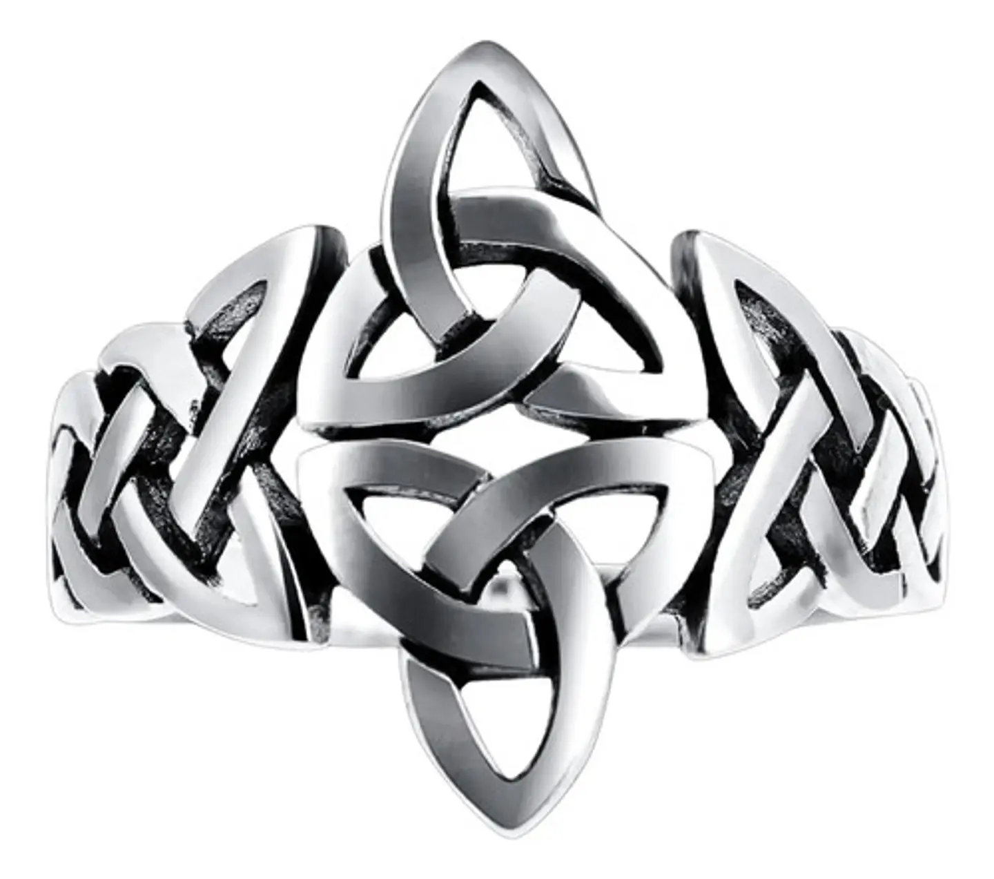 Anillo Color Plata Vikingo Acero Inoxidable Hombre Mujer 3