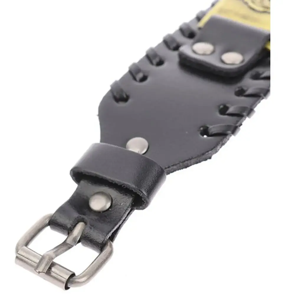 Pulsera Brazalete Cuero Slavo Lobo Odin Vikingo Para Hombre 10