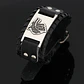 Pulsera Brazalete Cuero Slavo Lobo Odin Vikingo Para Hombre - Miniatura 14