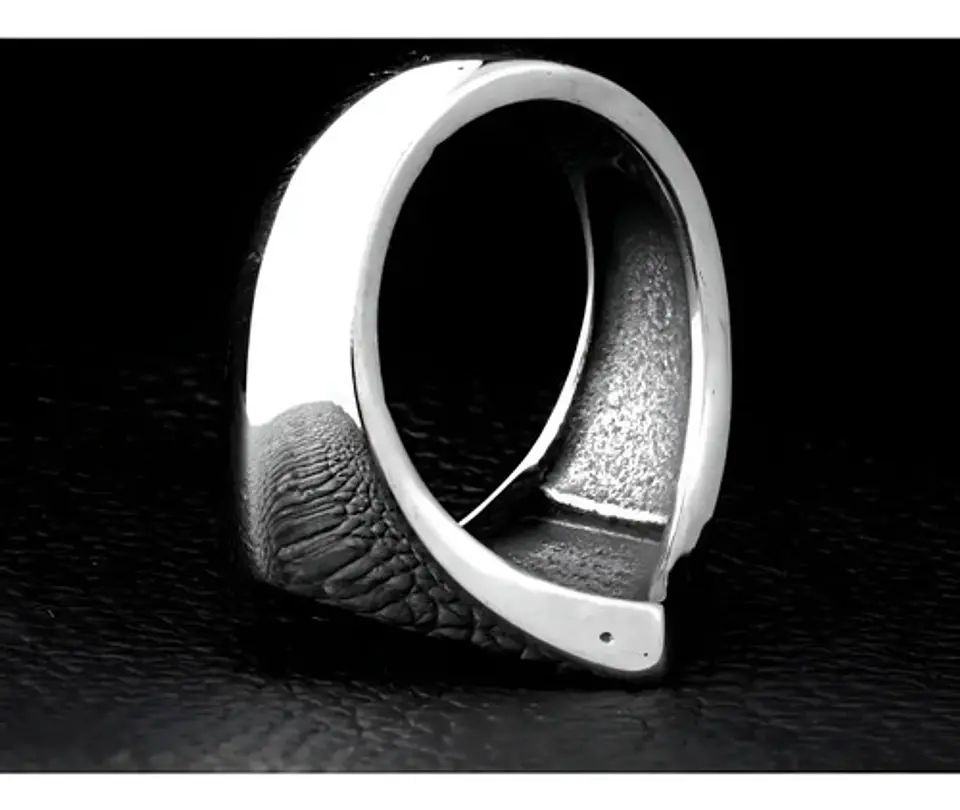 Anillo Argolla Acero Inoxidable Superman Color Plata Hombre 3