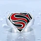 Anillo Argolla Acero Inoxidable Superman Color Plata Hombre - Miniatura 8
