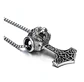 Collar Martillo Vikingo Celta León Acero Inoxidable Hombre - Miniatura 5