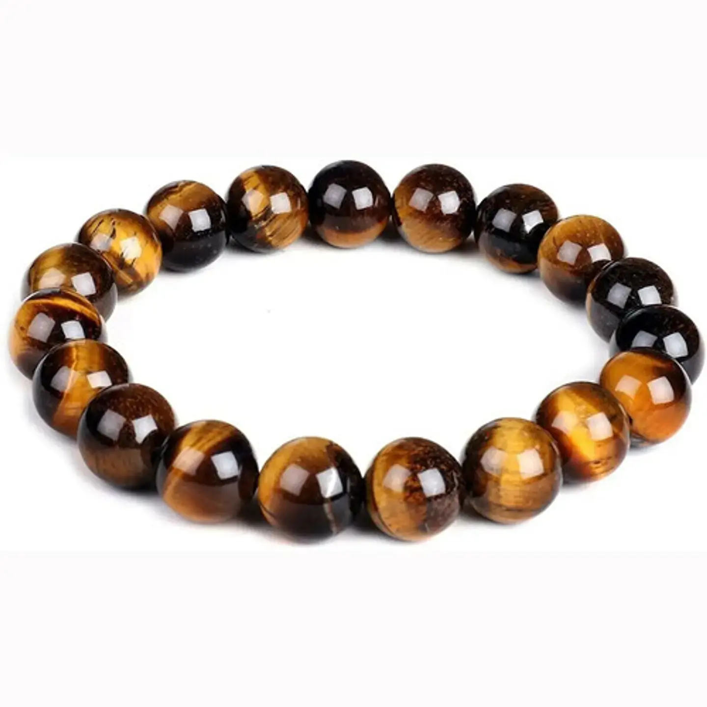 Pulsera Brazalete Piedras Ojo De Tigre Buda Mujer Y Hombre 1