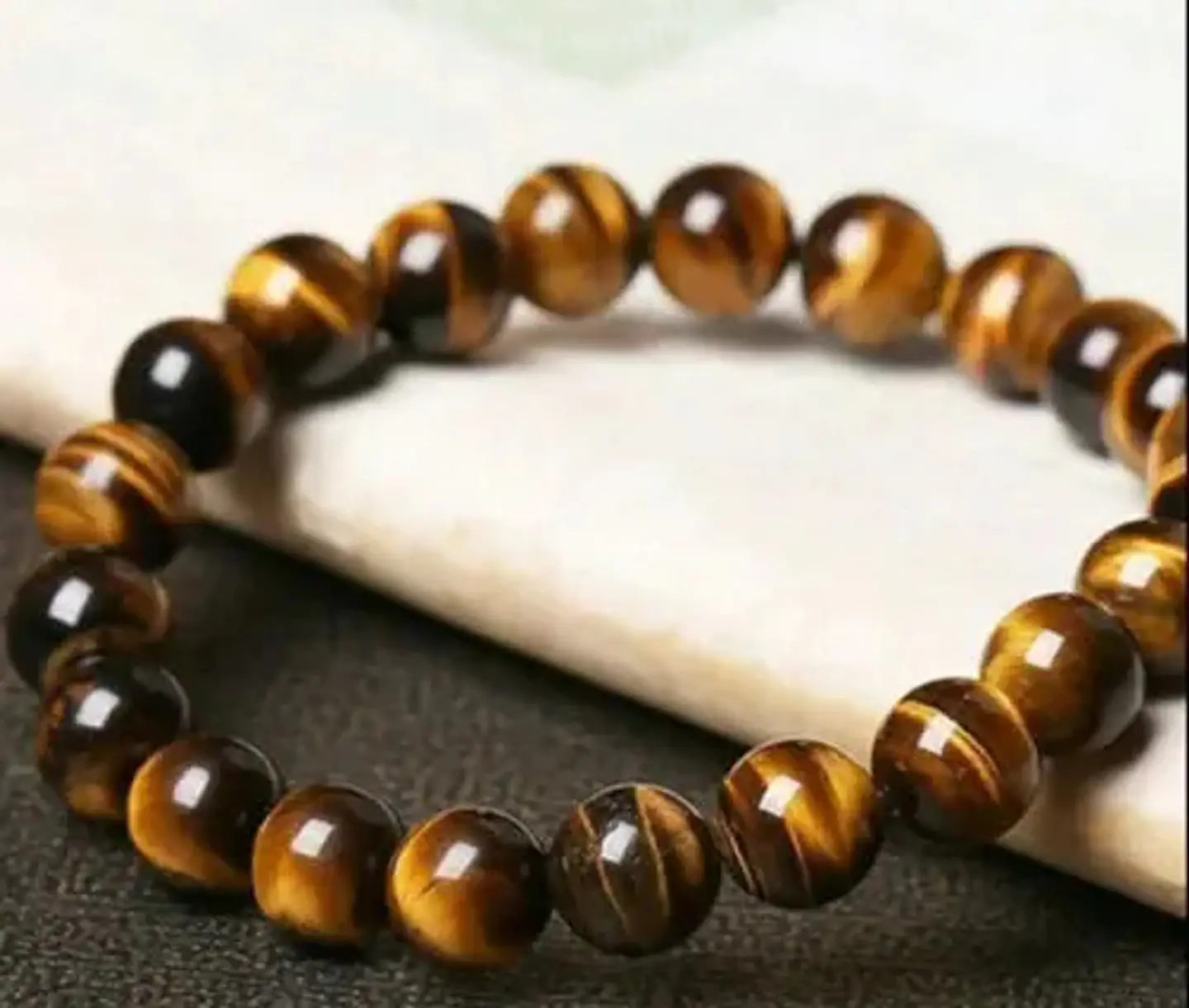 Pulsera Brazalete Piedras Ojo De Tigre Buda Mujer Y Hombre 9