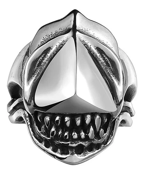 Anillo Aliens Película Gótico Punk Acero Inoxidable Hombre