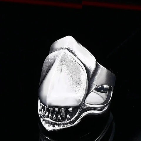 Anillo Aliens Película Gótico Punk Acero Inoxidable Hombre