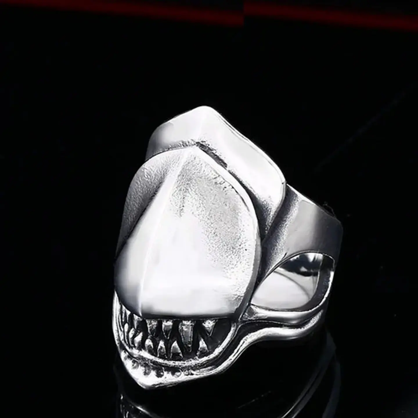 Anillo Aliens Película Gótico Punk Acero Inoxidable Hombre 2