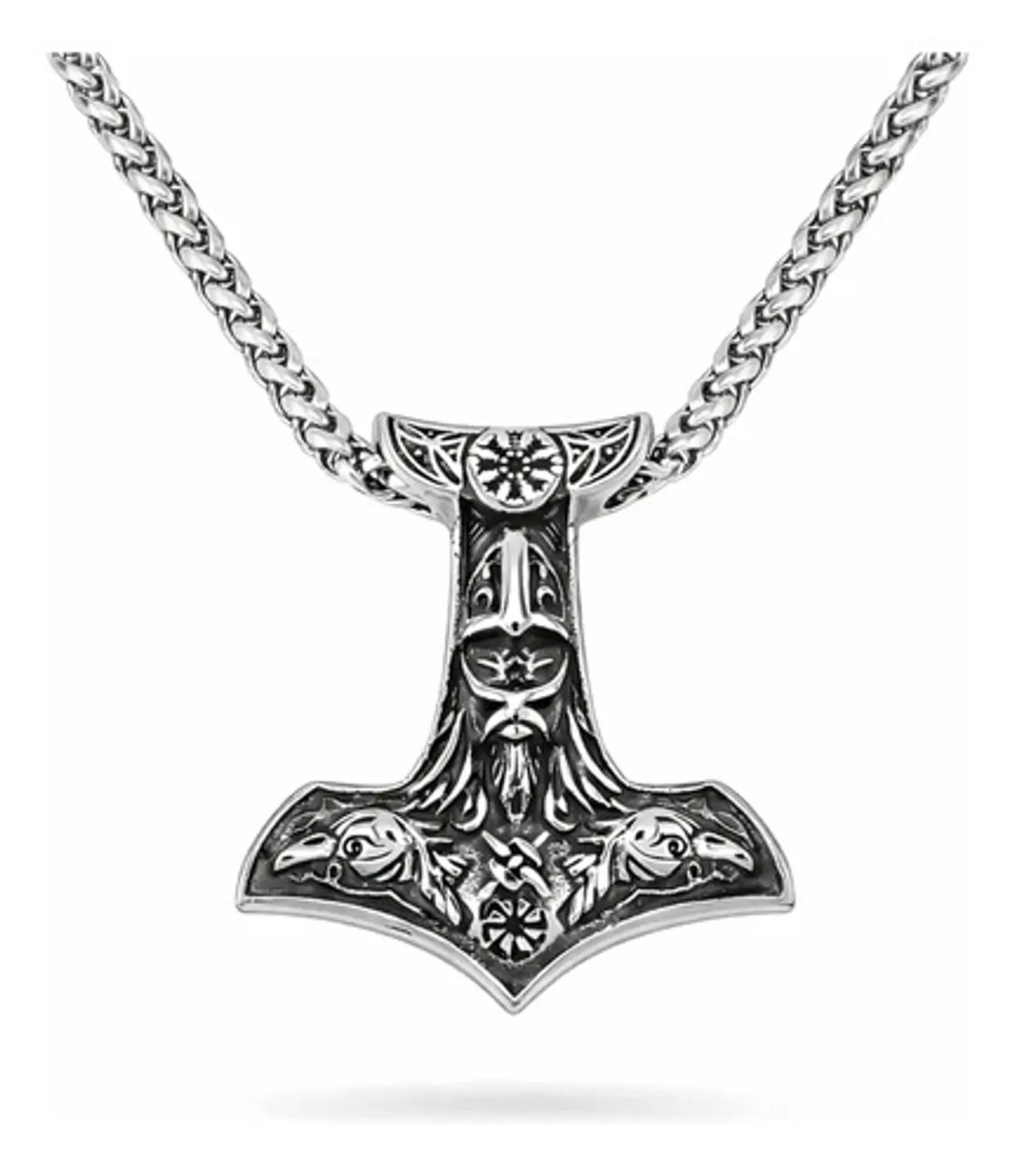 Collar Martillo Vikingo Clet Nórdico Acero Inoxidable Hombre 1