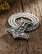 Collar Martillo Vikingo Clet Nórdico Acero Inoxidable Hombre - Miniatura 3