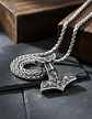 Collar Martillo Vikingo Clet Nórdico Acero Inoxidable Hombre - Miniatura 4
